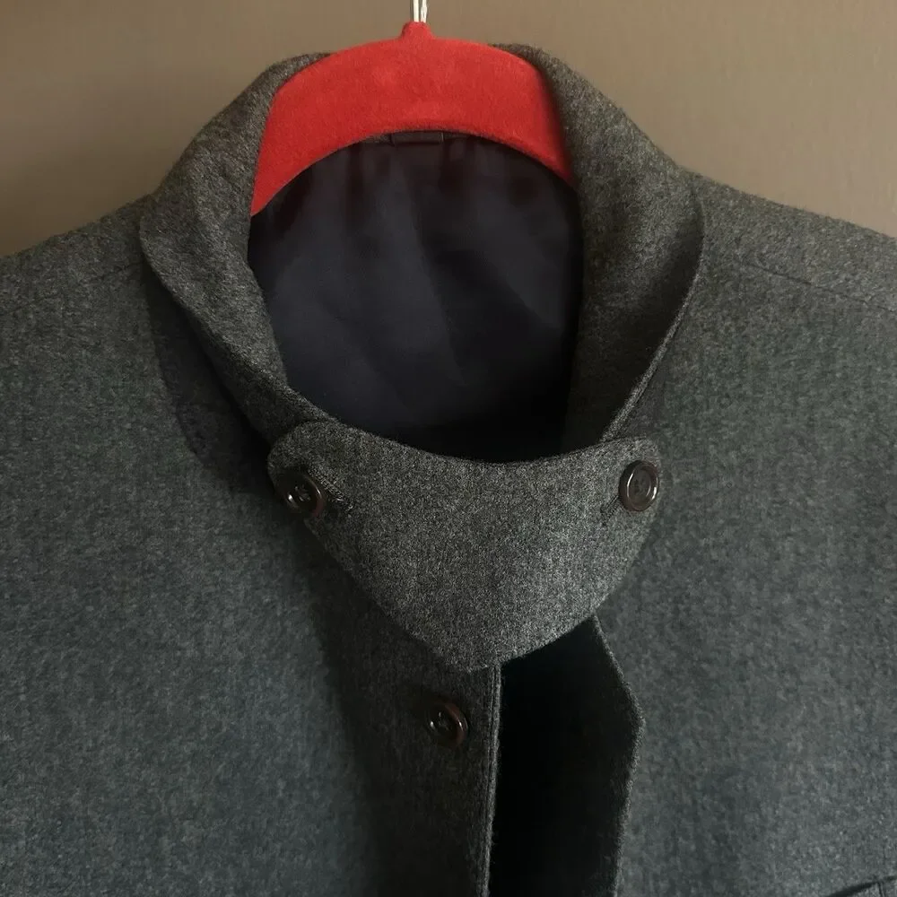 J.Crew Men's 40R Fox All Wool Cloth Sport Coat Blazer Unstructured Gray 